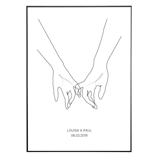 Hand in Hand - Personalisiertes Poster