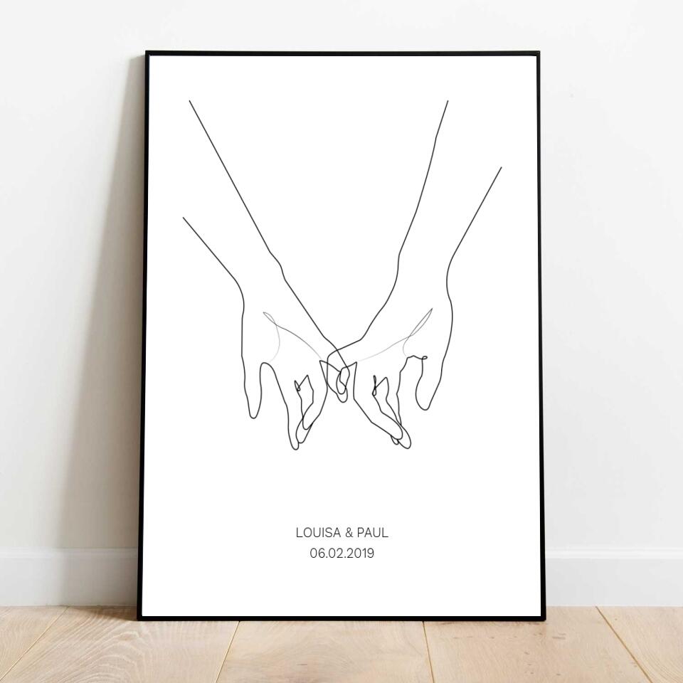 Hand in Hand - Personalisiertes Poster