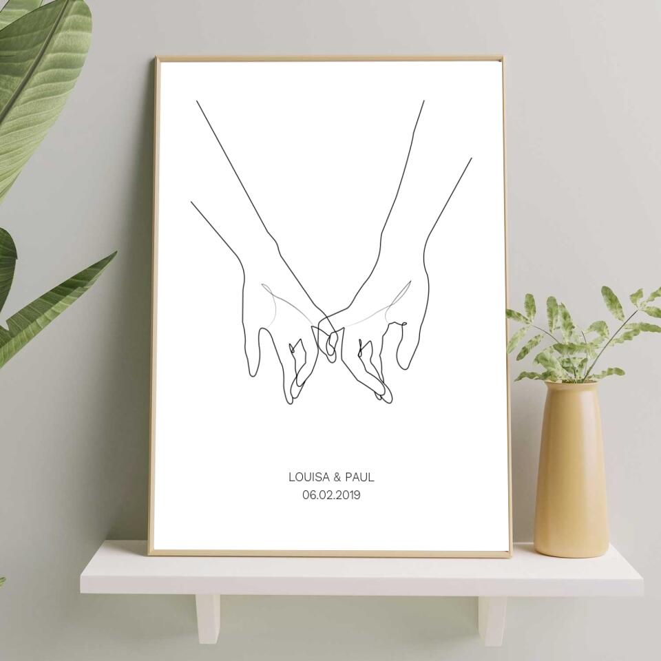 Hand in Hand - Personalisiertes Poster