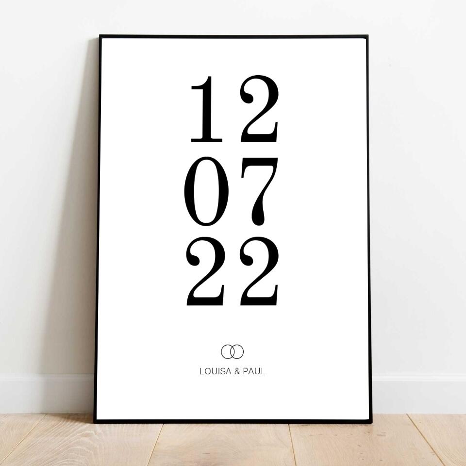 Unser Datum - Personalisiertes Poster