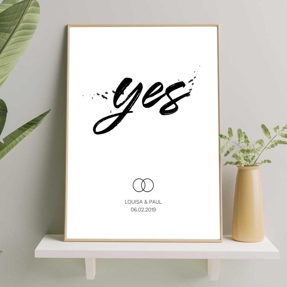Yes - Personalisiertes Poster