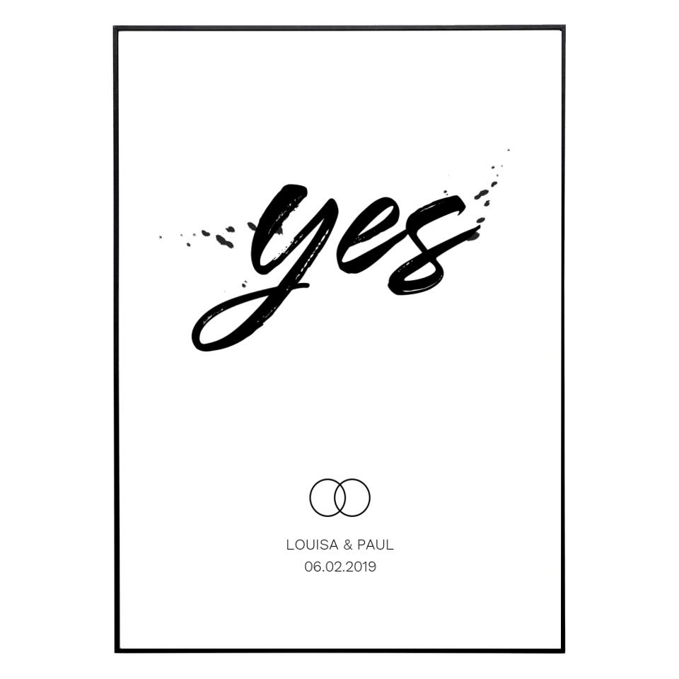 Yes - Personalisiertes Poster