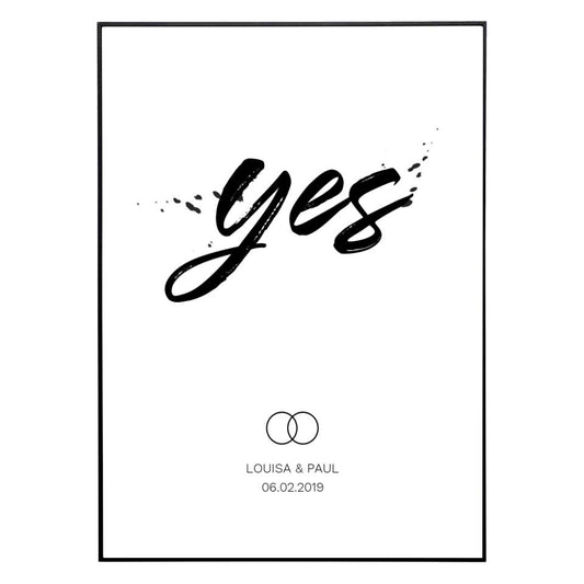 Yes - Personalisiertes Poster