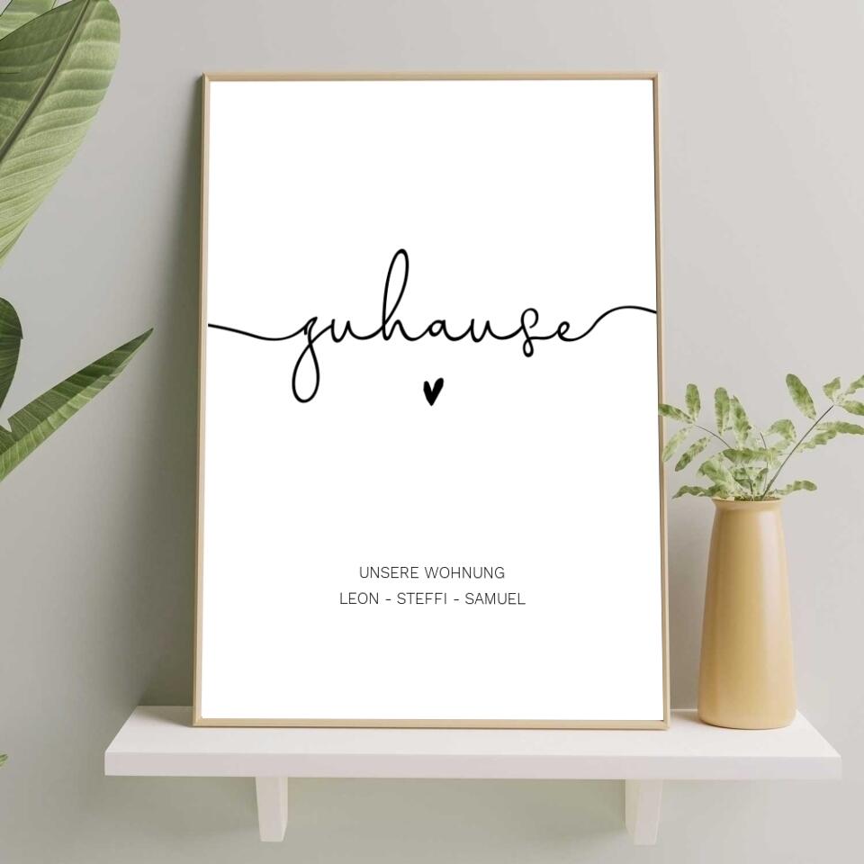 Zuhause - Personalisiertes Poster