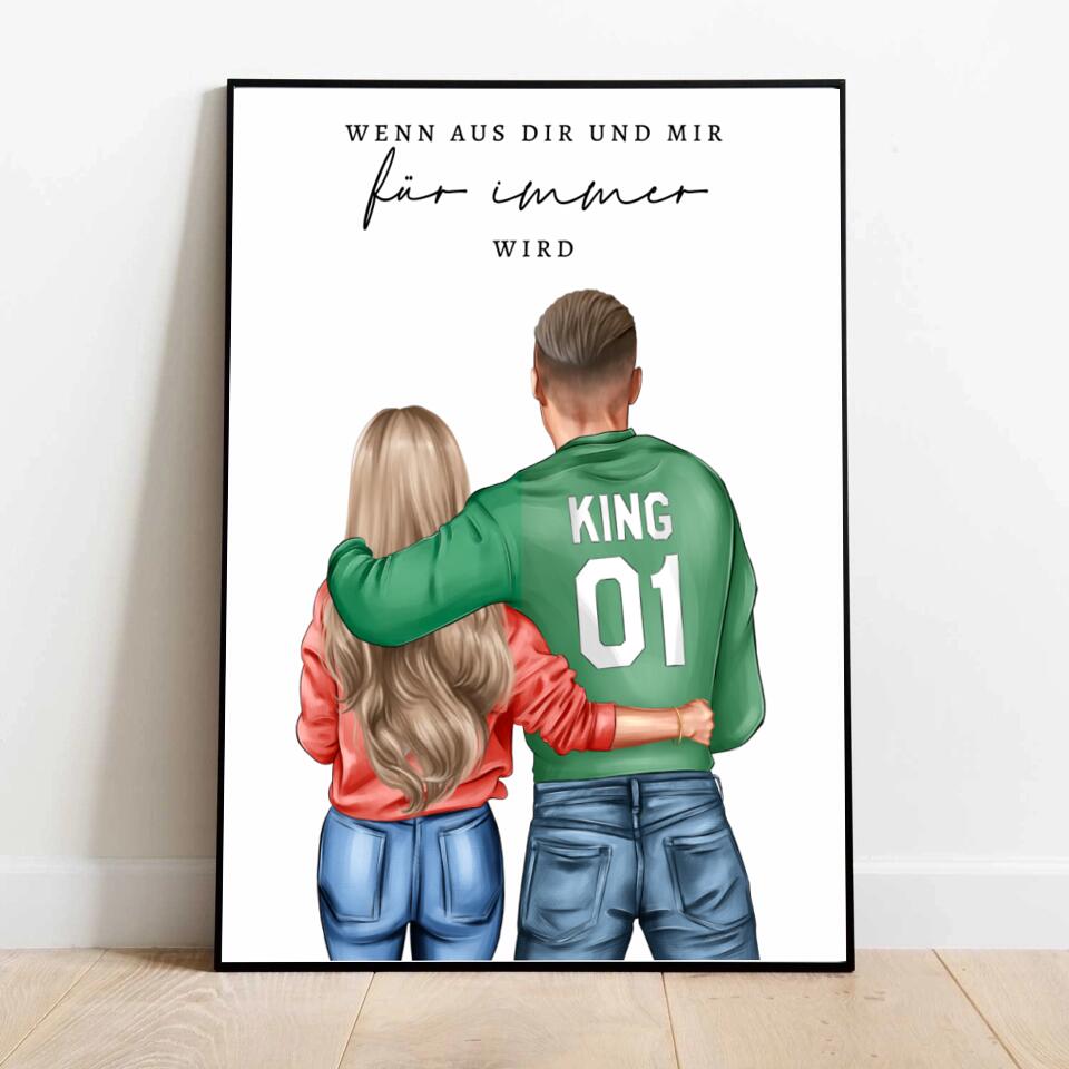 King and Queen - Personalisiertes Poster