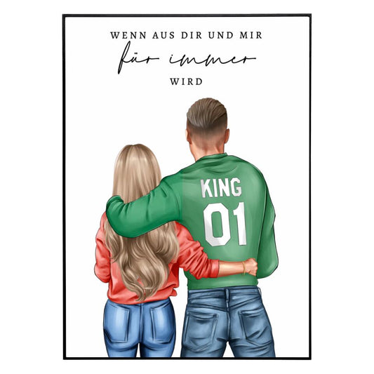 King and Queen - Personalisiertes Poster