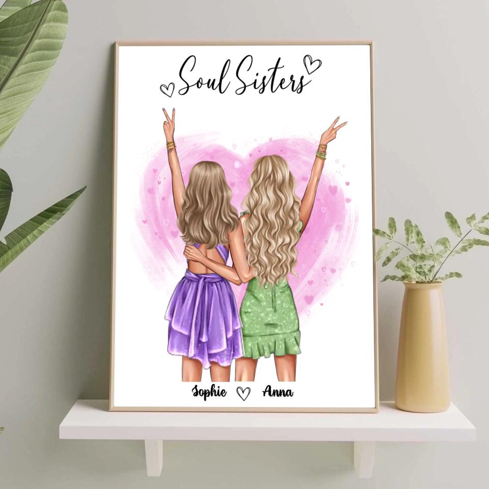 Soul Sisters - Personalisiertes Poster