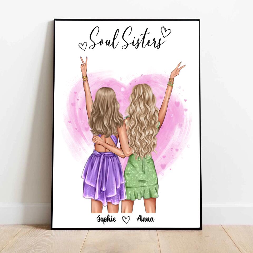 Soul Sisters - Personalisiertes Poster