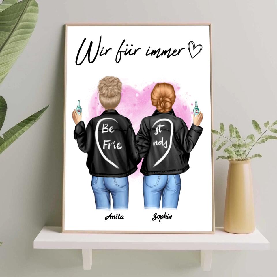 Best Friends - Personalisiertes Poster