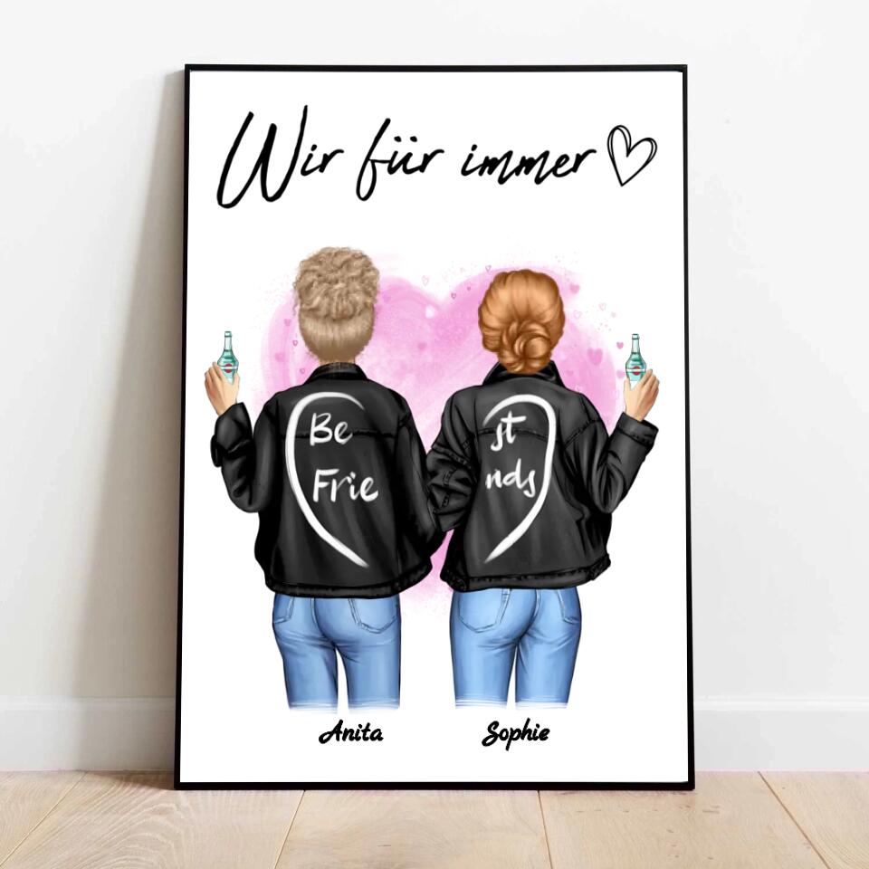 Best Friends - Personalisiertes Poster