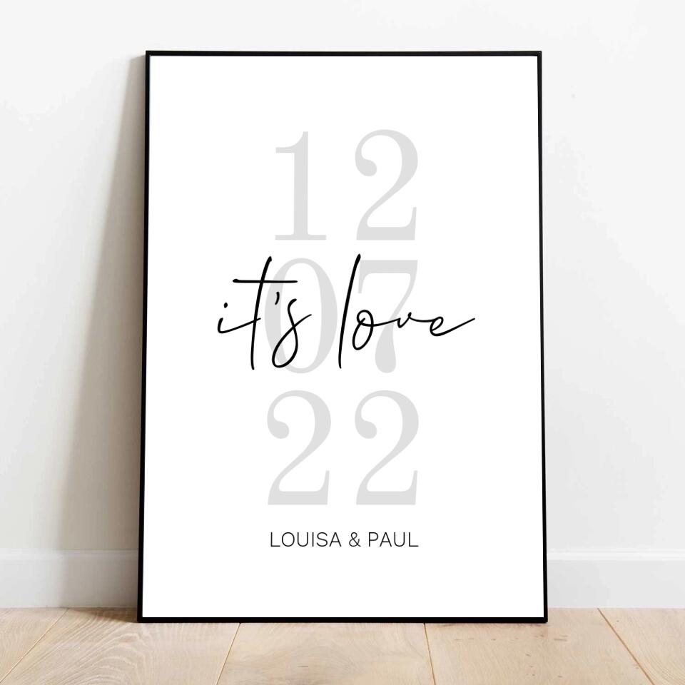 It's love - Personalisiertes Poster