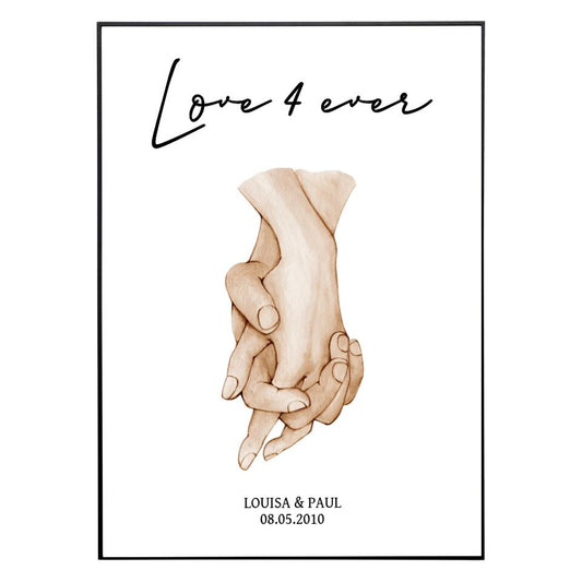 Love 4 ever - Personalisiertes Poster