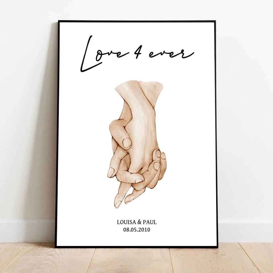 Love 4 ever - Personalisiertes Poster