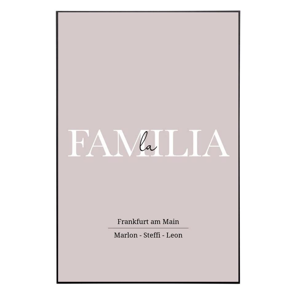 La Familia - Personalisiertes Poster