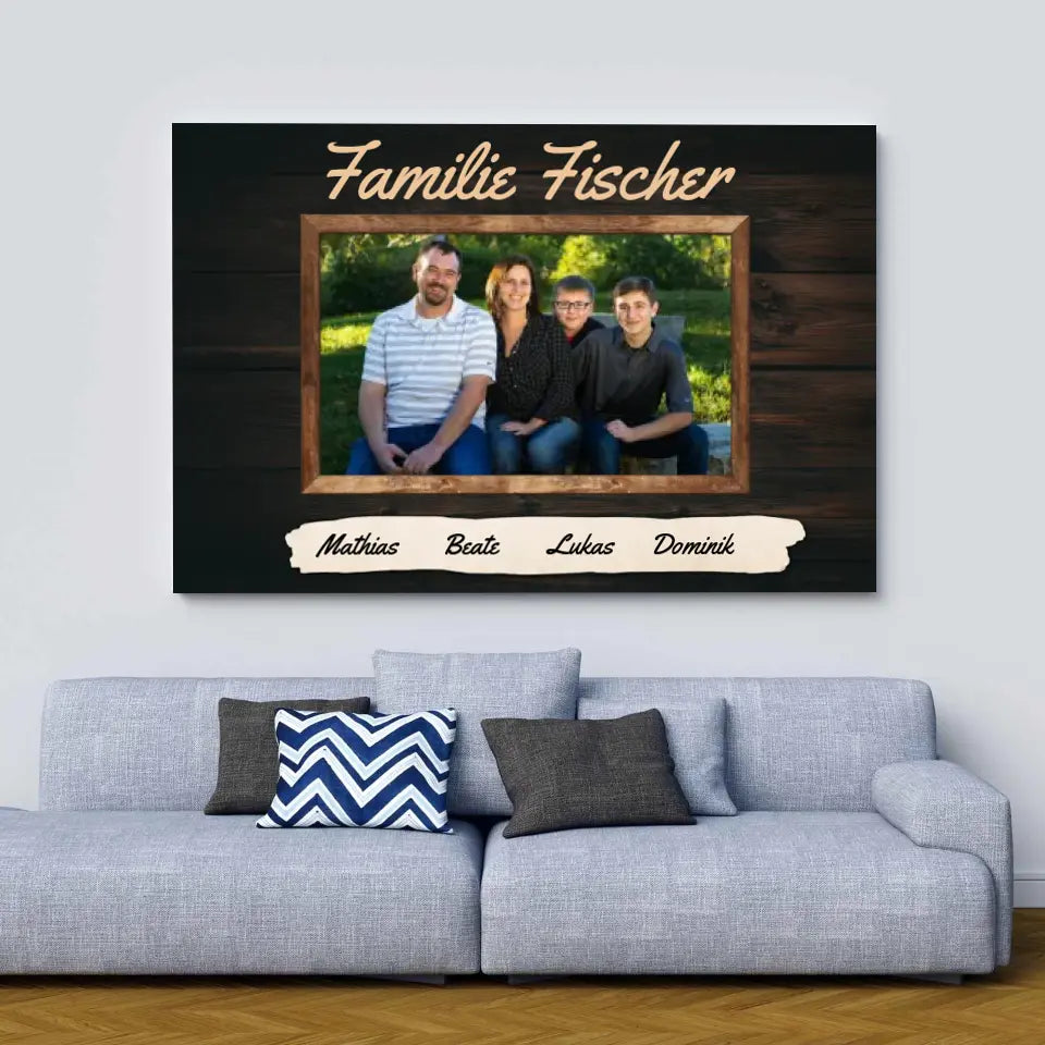 Familienportrait - Personalisierte Leinwand