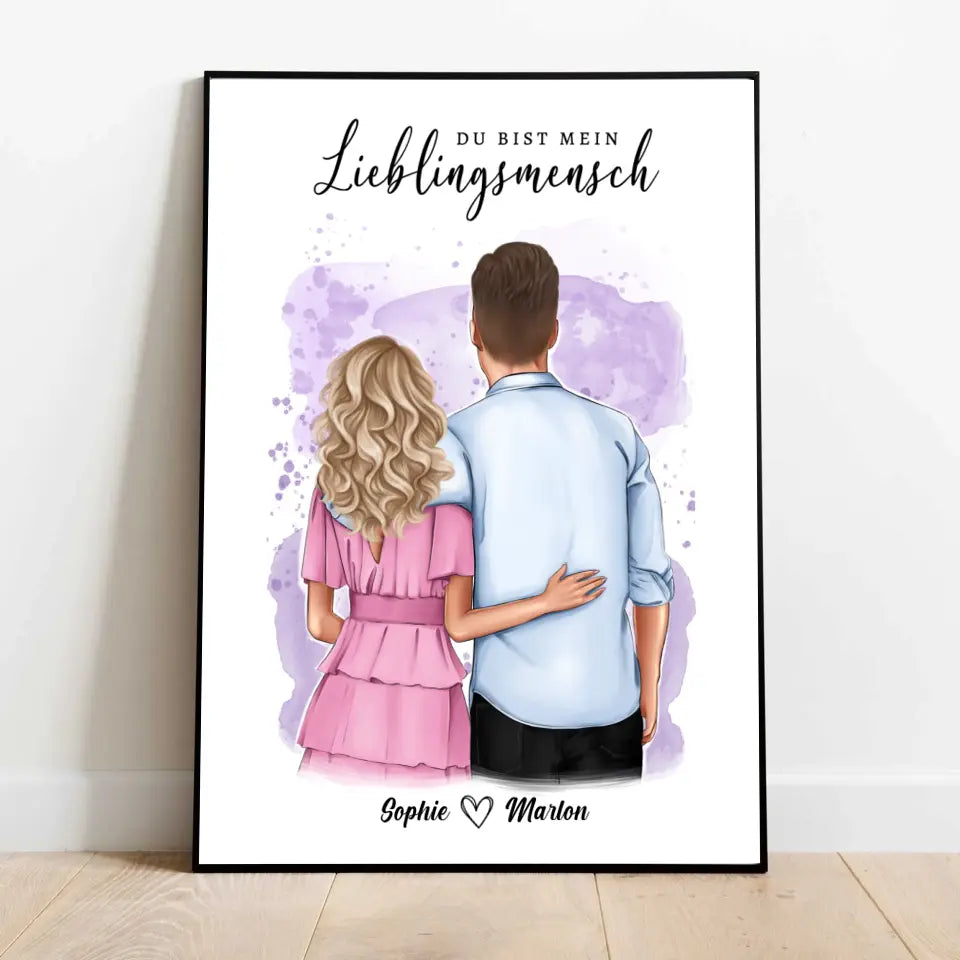 Lieblingsmensch - Personalisiertes Poster