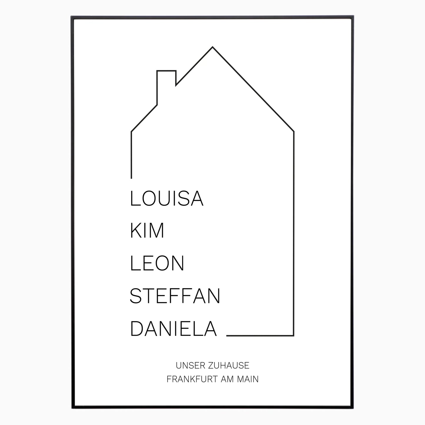 Haus Namen - Personalisiertes Poster