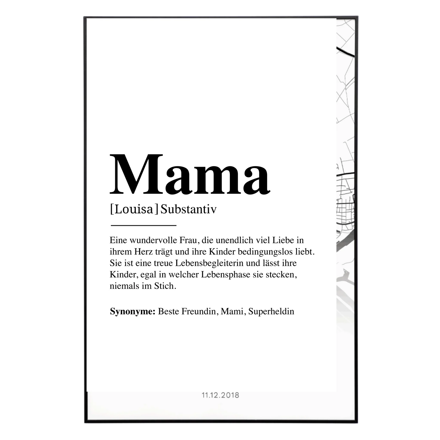 Mama Definition - Personalisiertes Poster