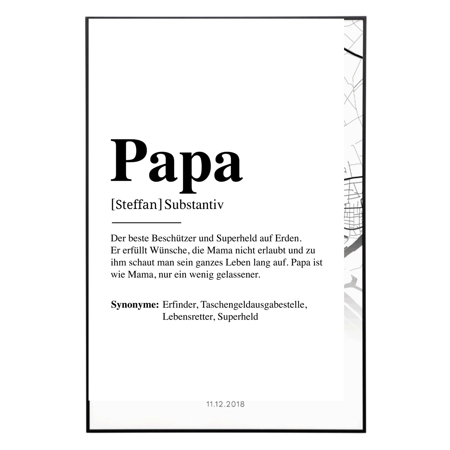 Papa Definition - Personalisiertes Poster