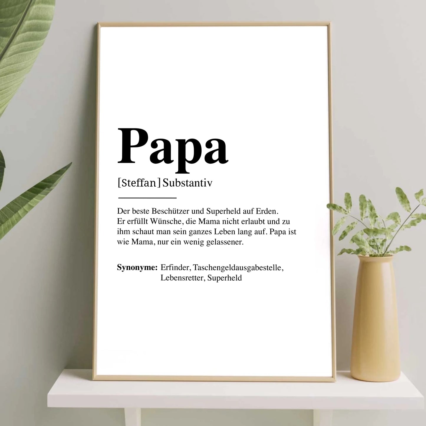 Papa Definition - Personalisiertes Poster