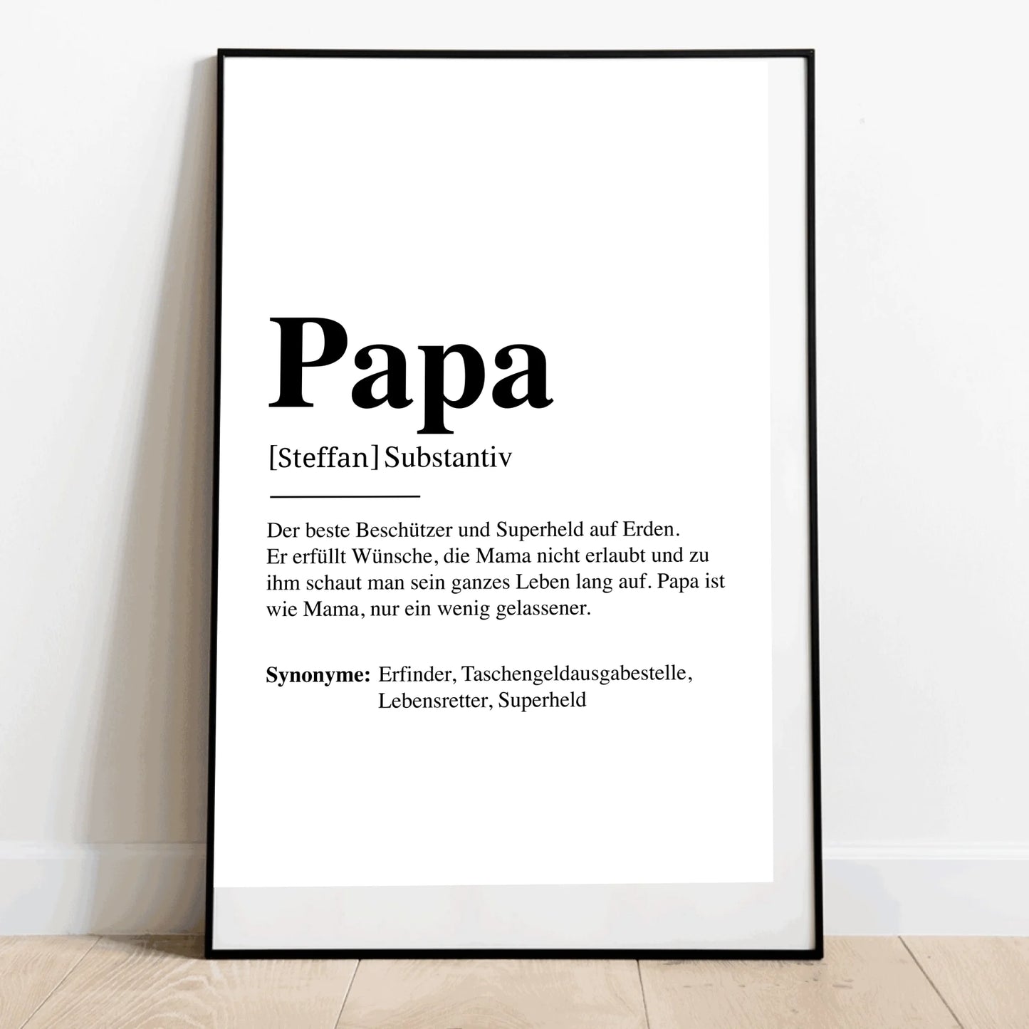 Papa Definition - Personalisiertes Poster