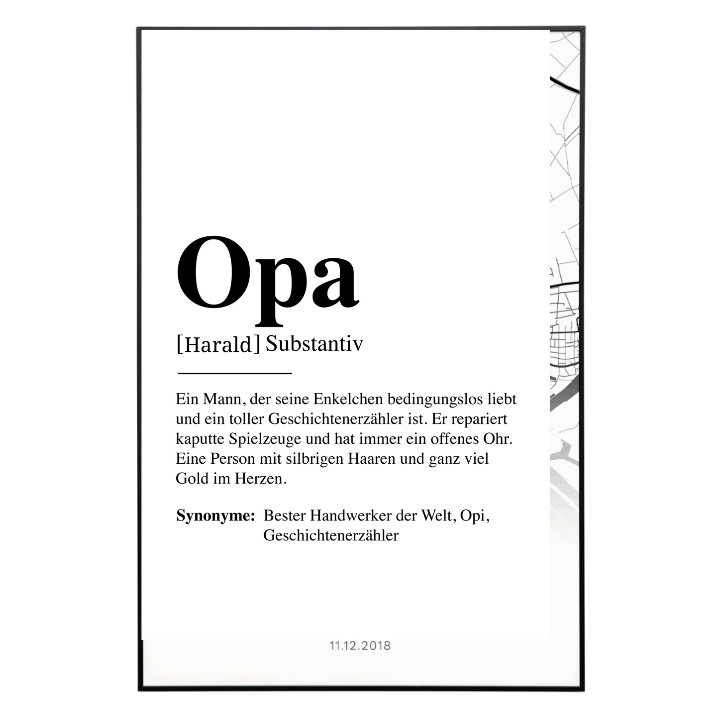 Opa Definition - Personalisiertes Poster