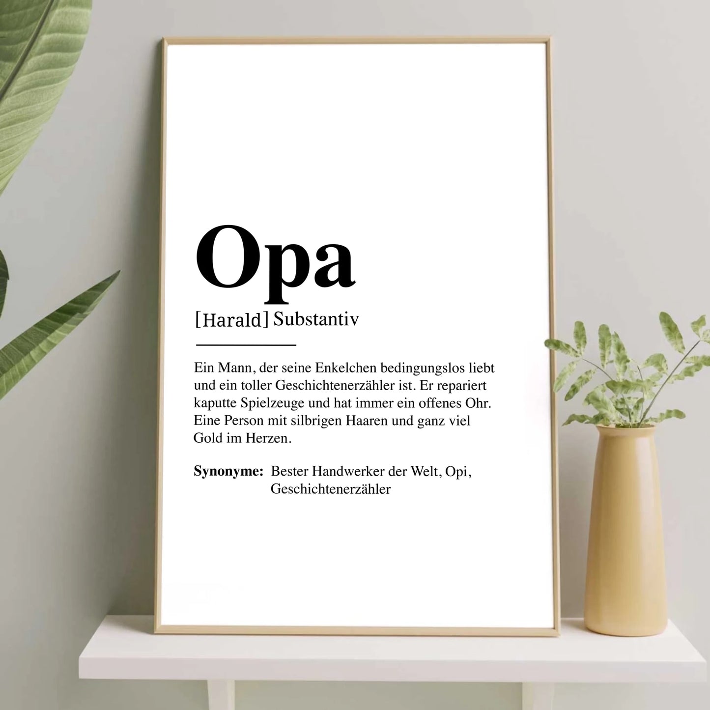 Opa Definition - Personalisiertes Poster