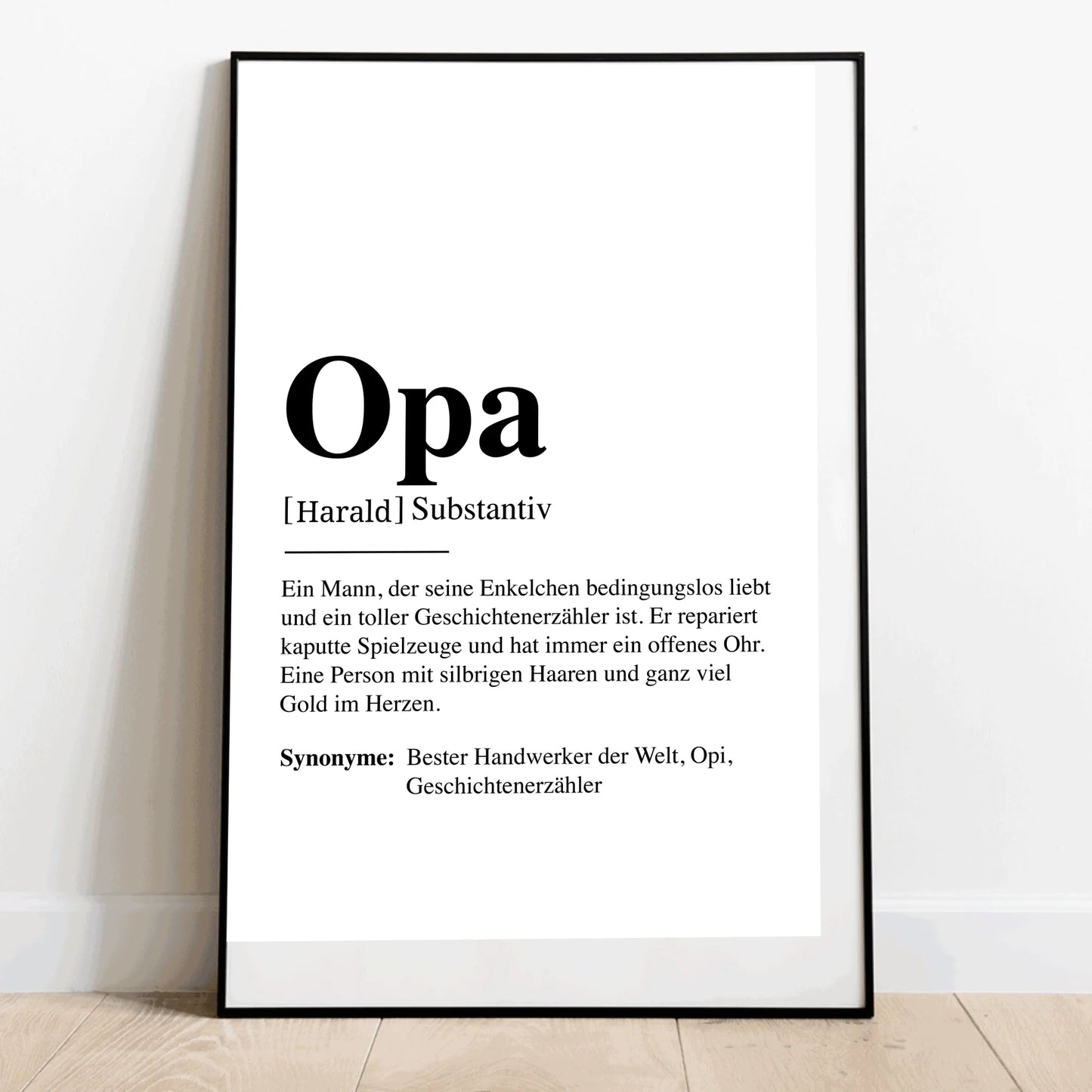 Opa Definition - Personalisiertes Poster