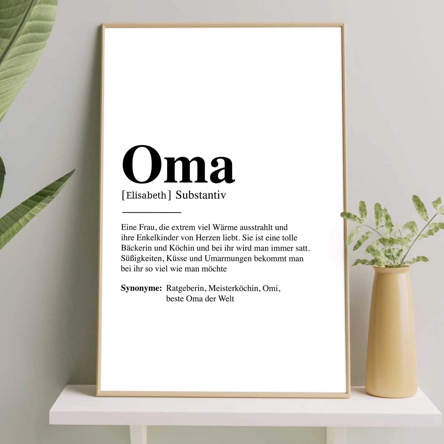 Oma Definition - Personalisiertes Poster