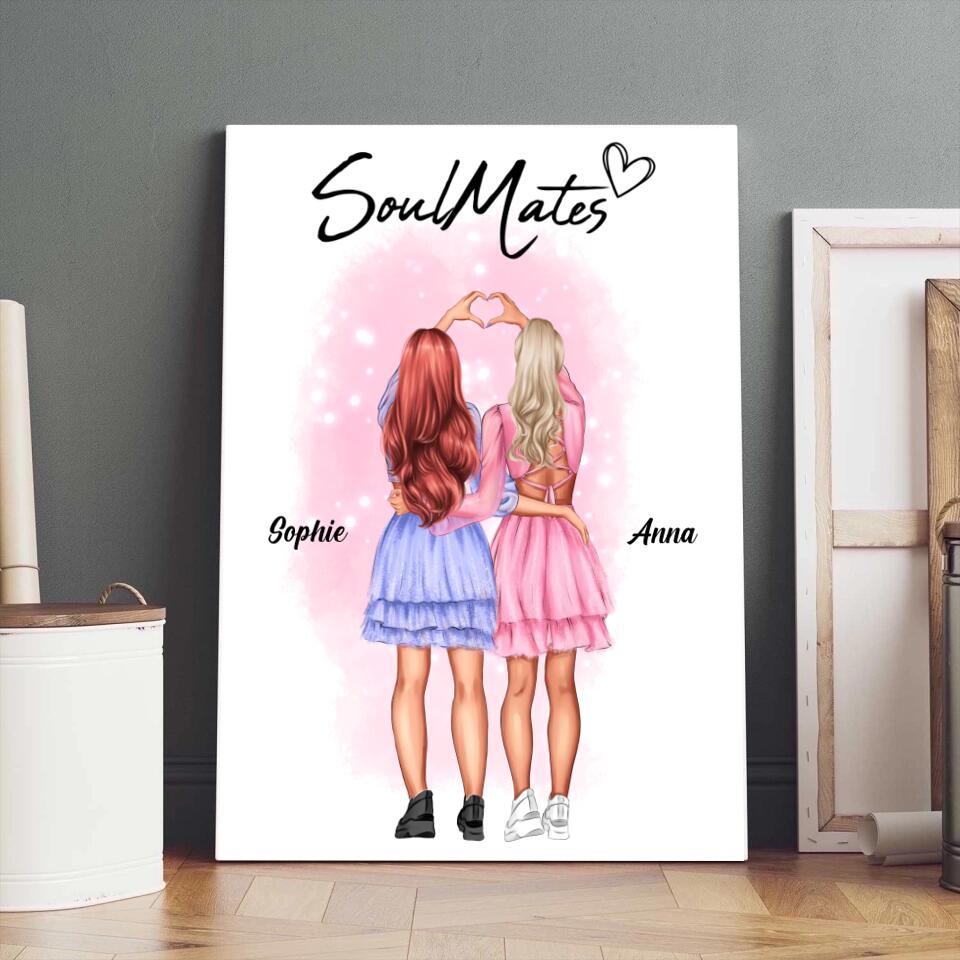 Soul Mates - Personalisierte Leinwand