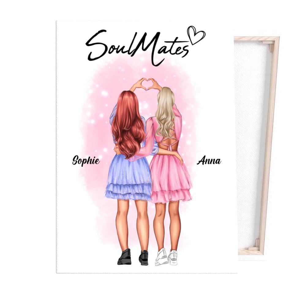 Soul Mates - Personalisierte Leinwand