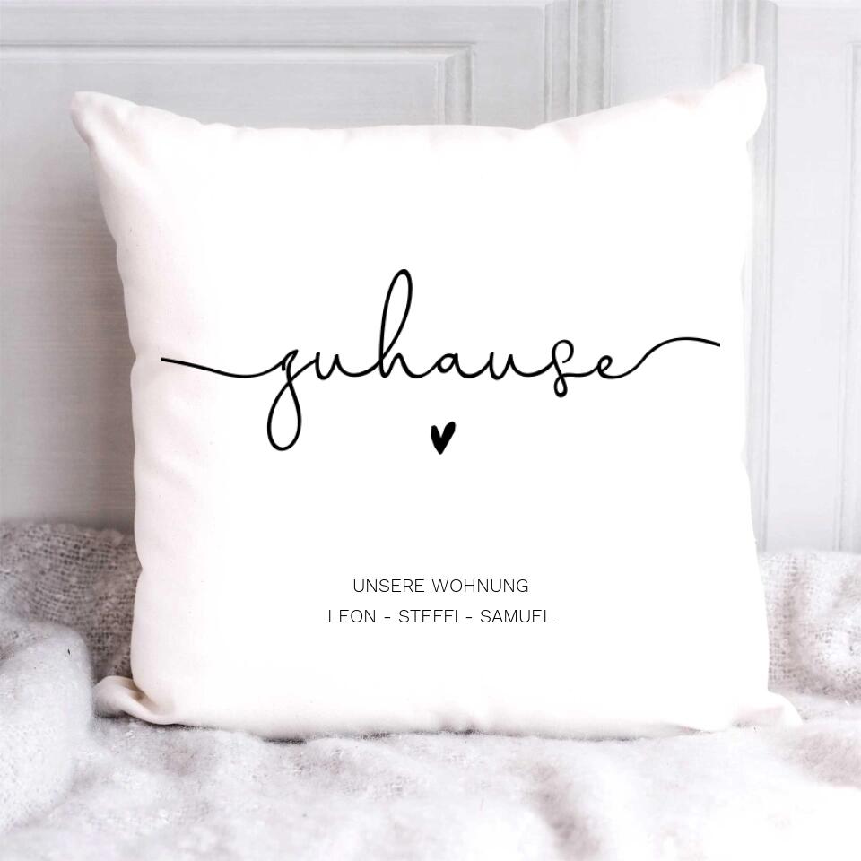 Zuhause - Personalisiertes Kissen