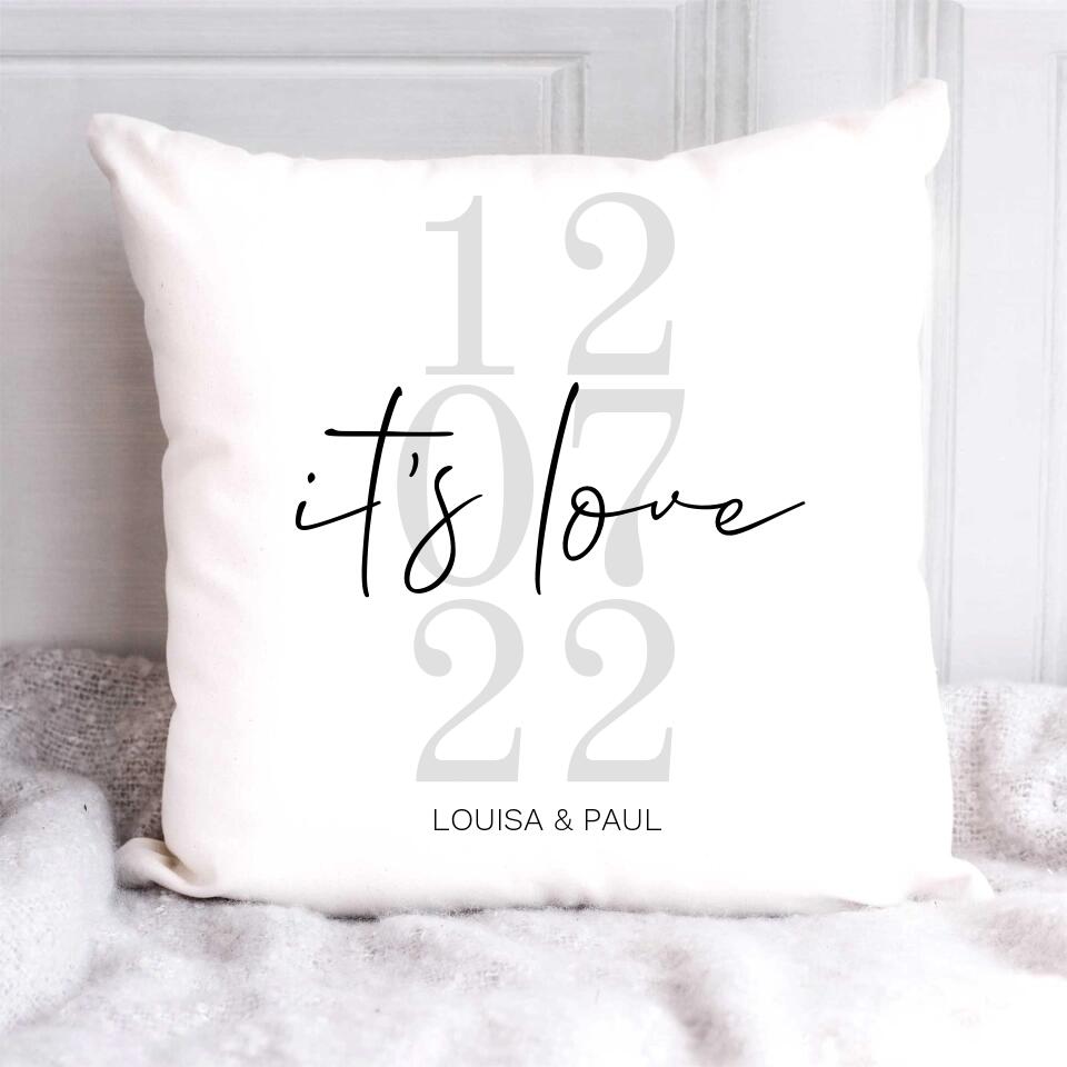 It's love - Personalisiertes Kissen