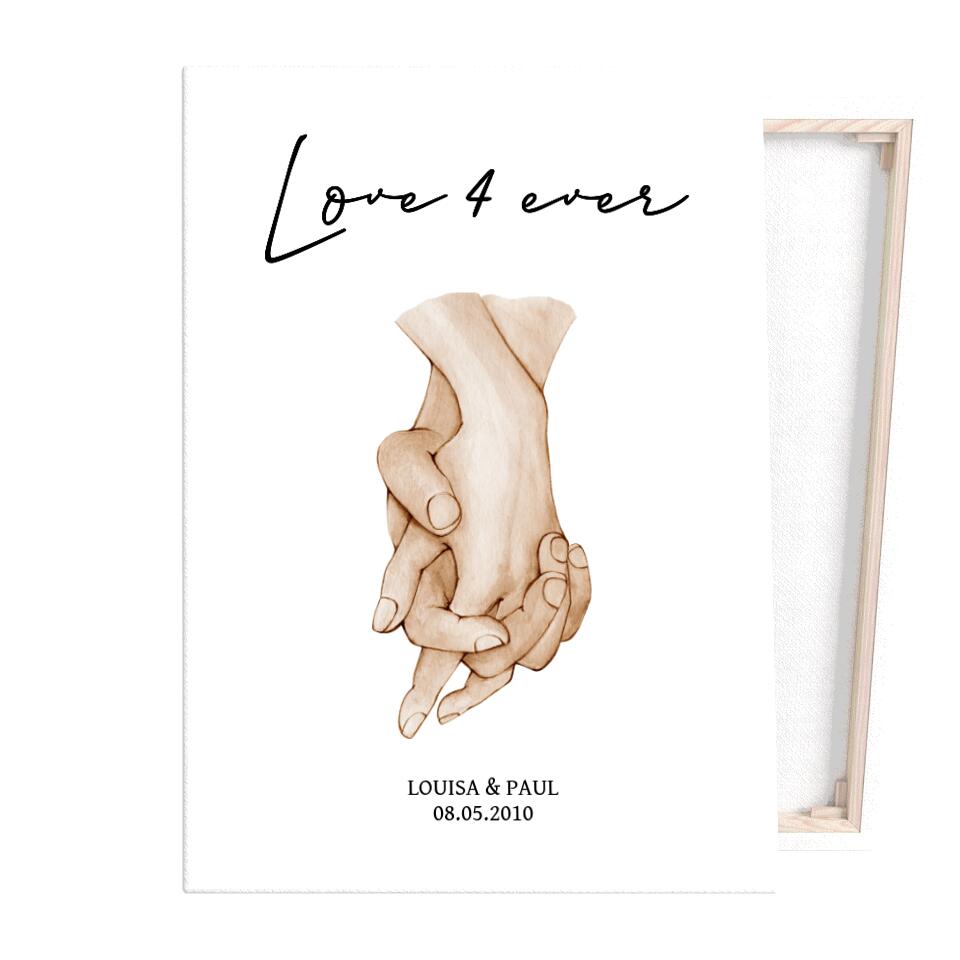 Love 4 ever - Personalisierte Leinwand