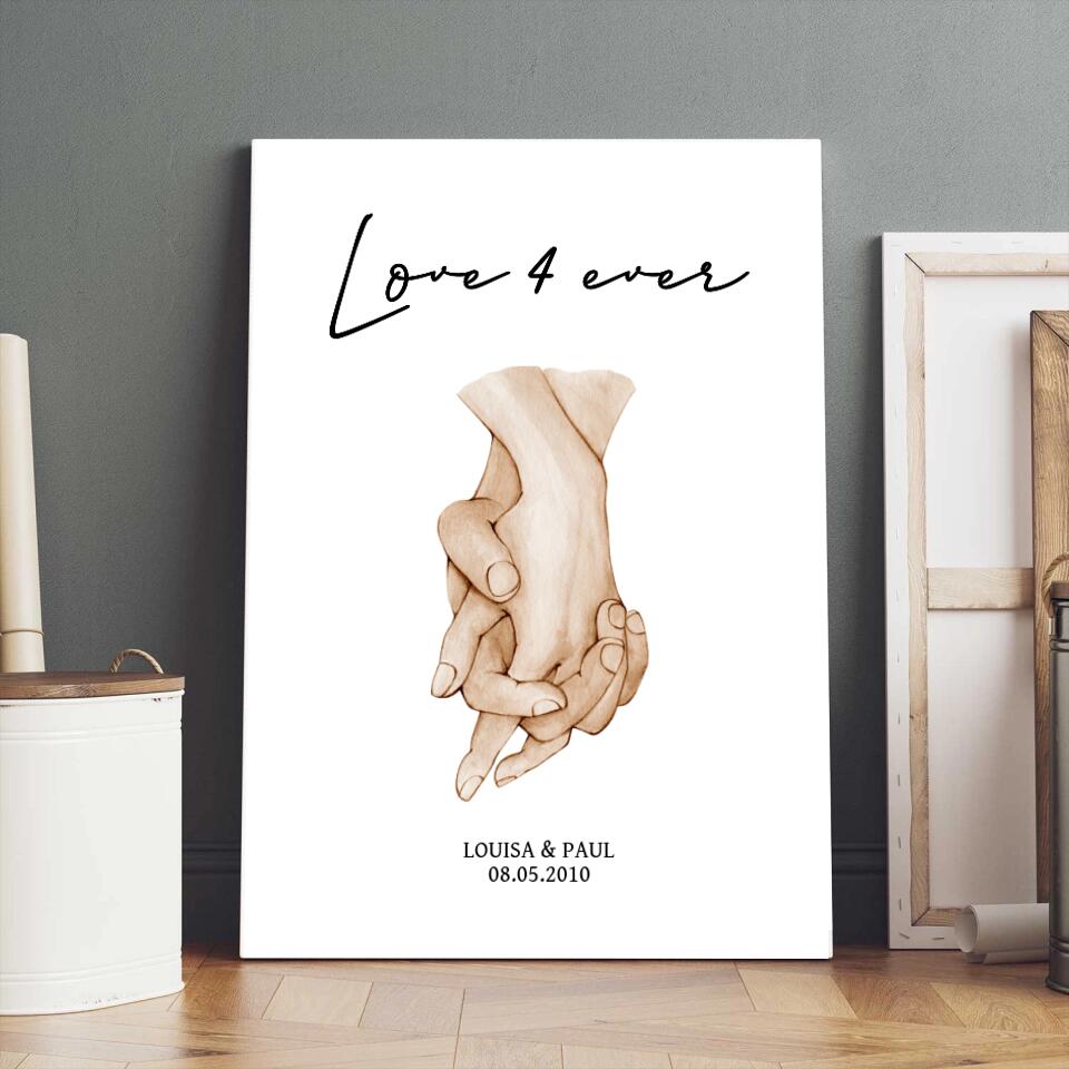 Love 4 ever - Personalisierte Leinwand