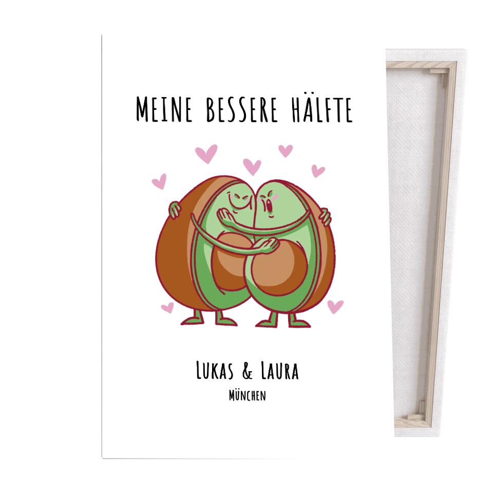 Bessere Hälfte - Personalisierte Leinwand