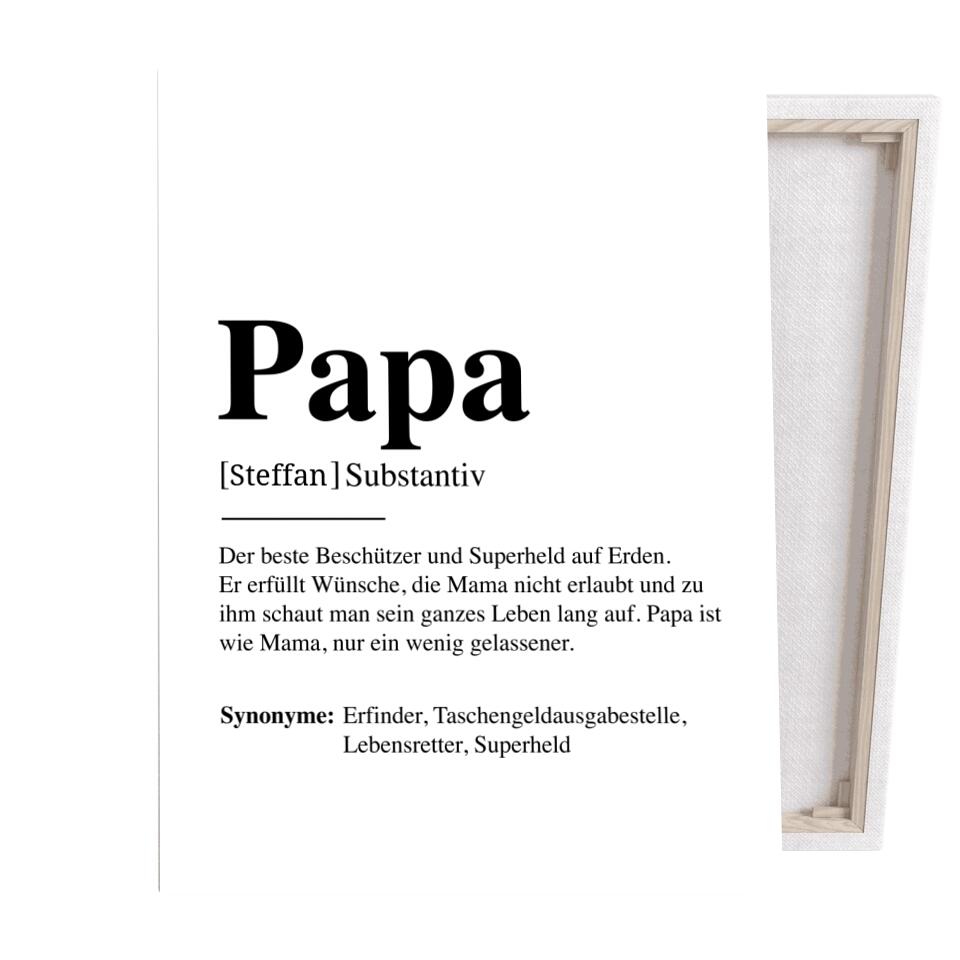 Papa Definition - Personalisierte Leinwand