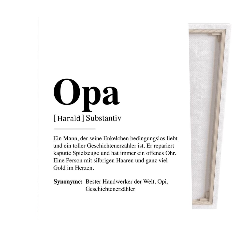 Opa Definition - Personalisierte Leinwand