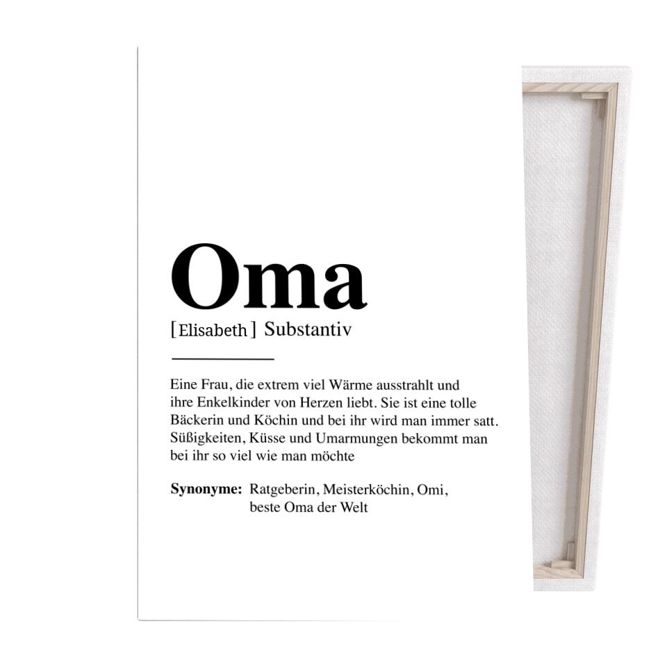 Oma Definition - Personalisierte Leinwand
