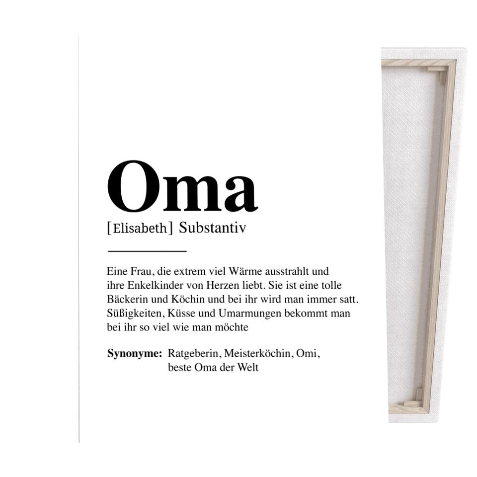 Oma Definition - Personalisierte Leinwand