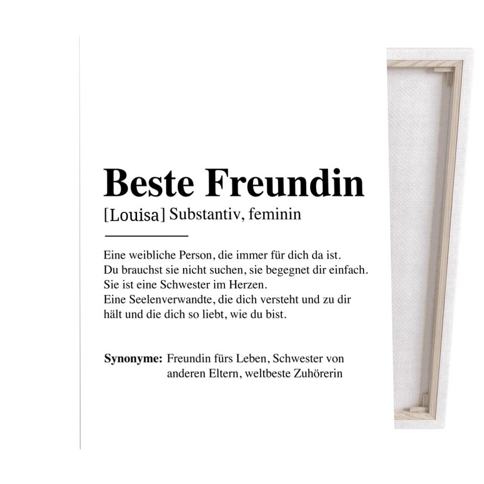 Beste Freundin - Personalisierte Leinwand