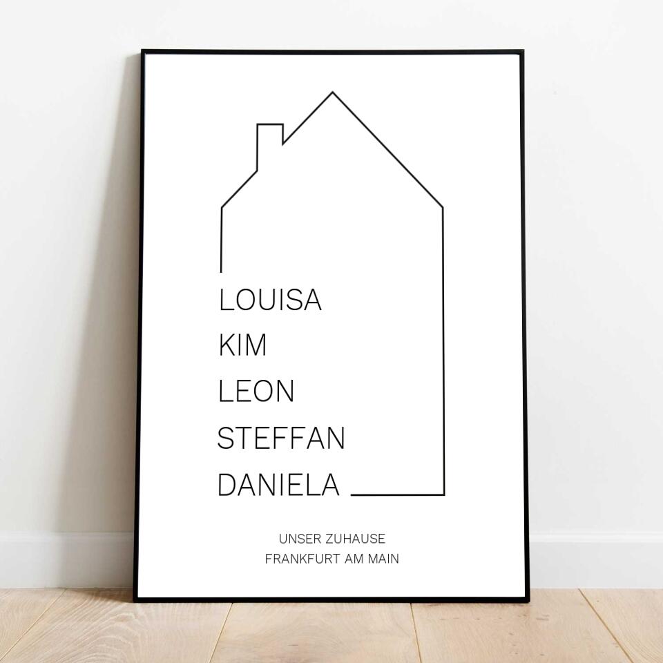 Haus Namen - Personalisiertes Poster
