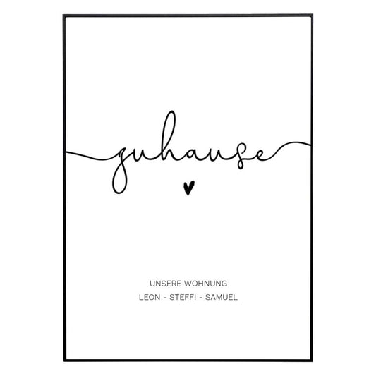 Zuhause - Personalisiertes Poster
