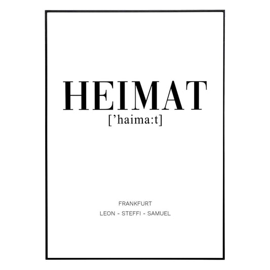 Heimat - Personalisiertes Poster