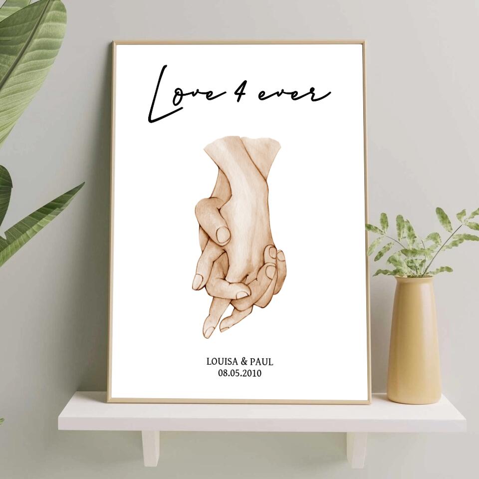 Love 4 ever - Personalisiertes Poster