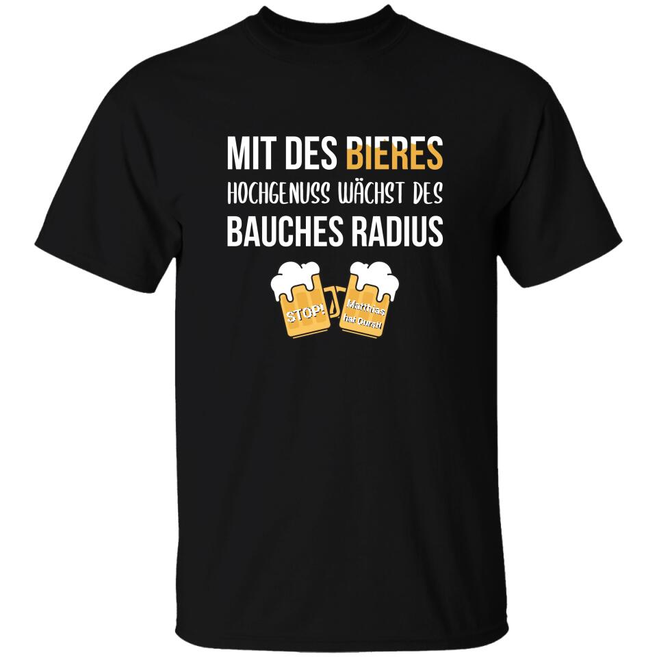 Bierbauch Radius - Personalisiertes T-Shirt