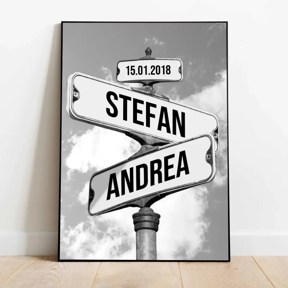 Schild für Paare - Personalisiertes Poster