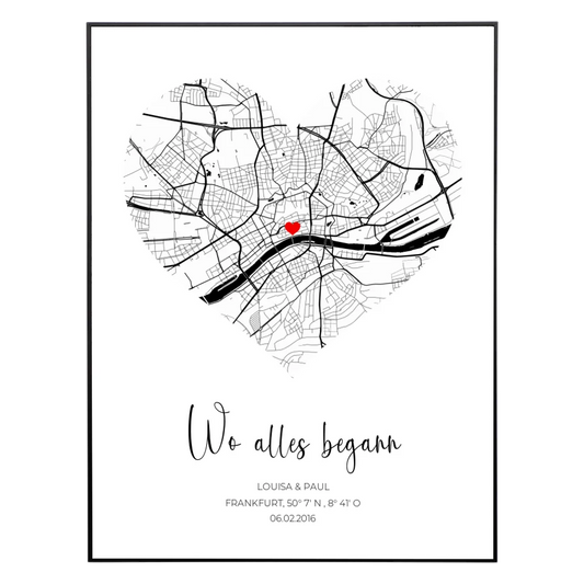 Wo alles begann - Personalisiertes Poster