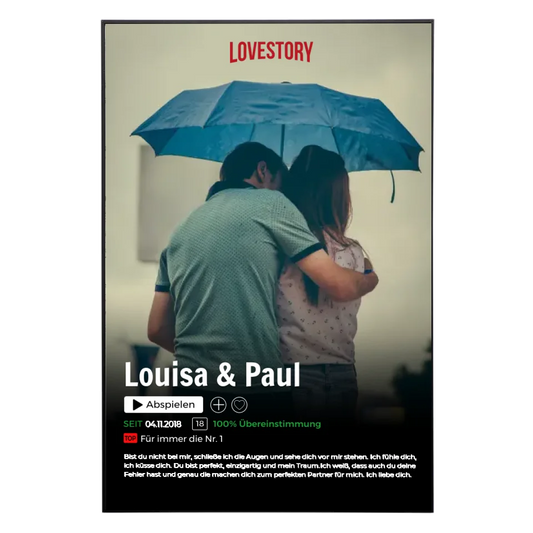 Lovestory - Personalisiertes Poster