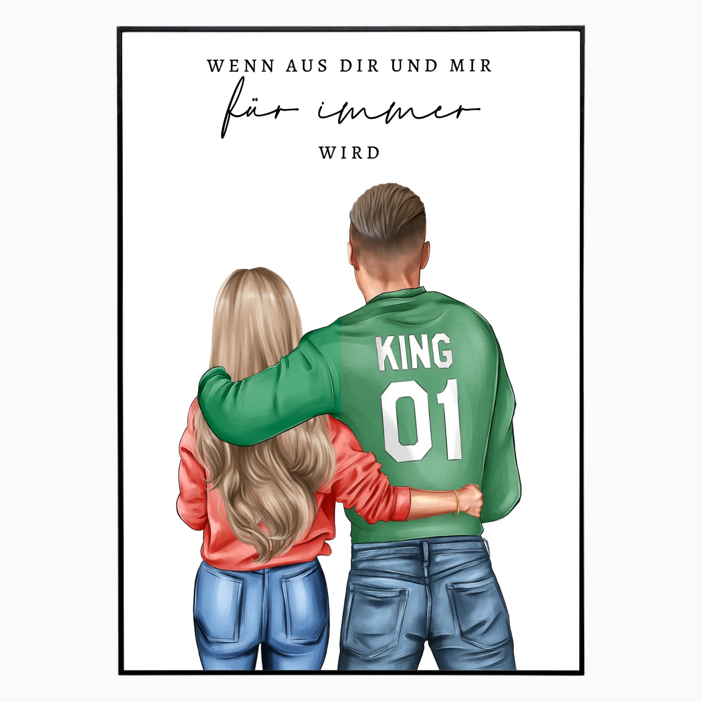 King and Queen - Personalisiertes Poster